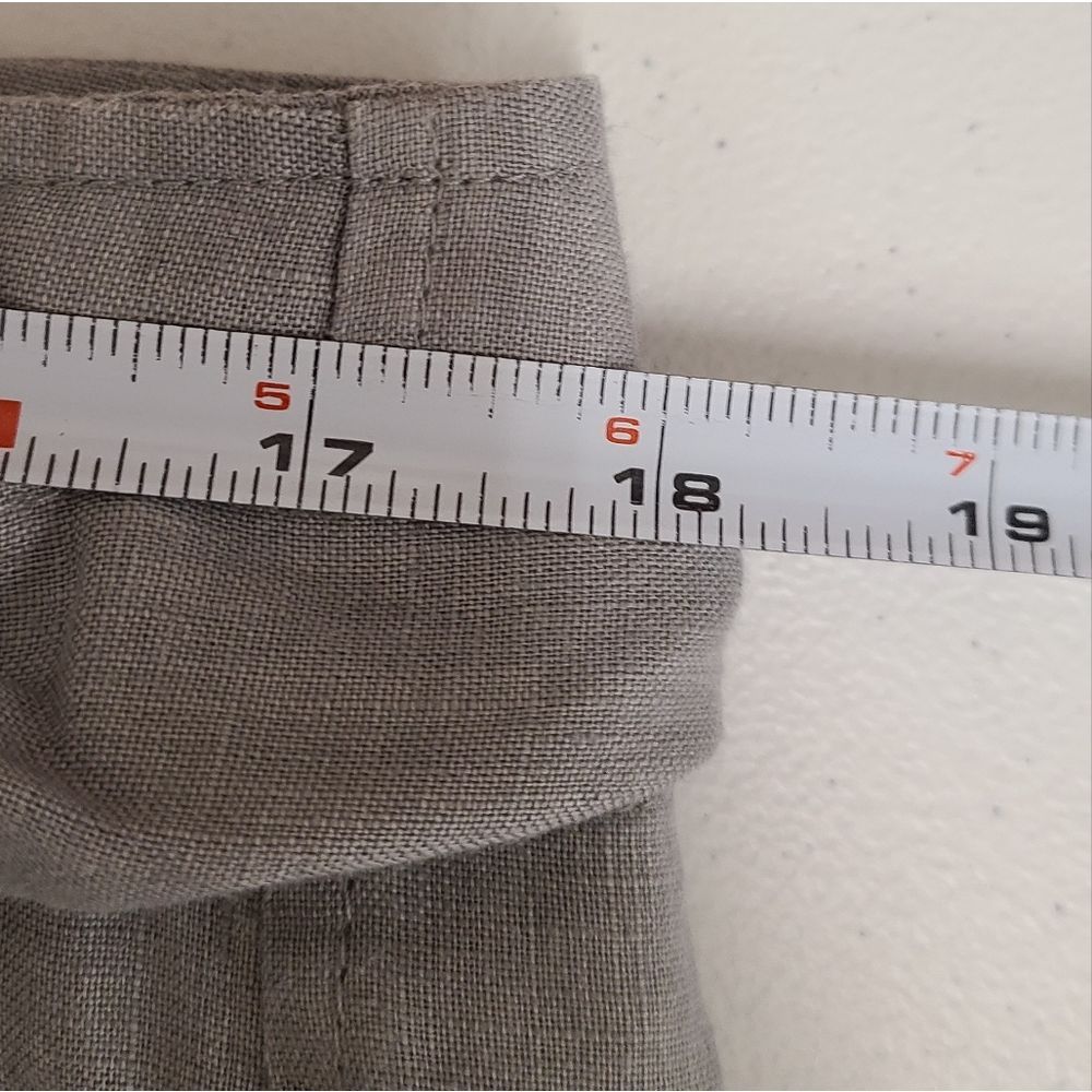 St. Tropez Gray Wide Leg Linen Capri Pants size 10 - Picture 8 of 9